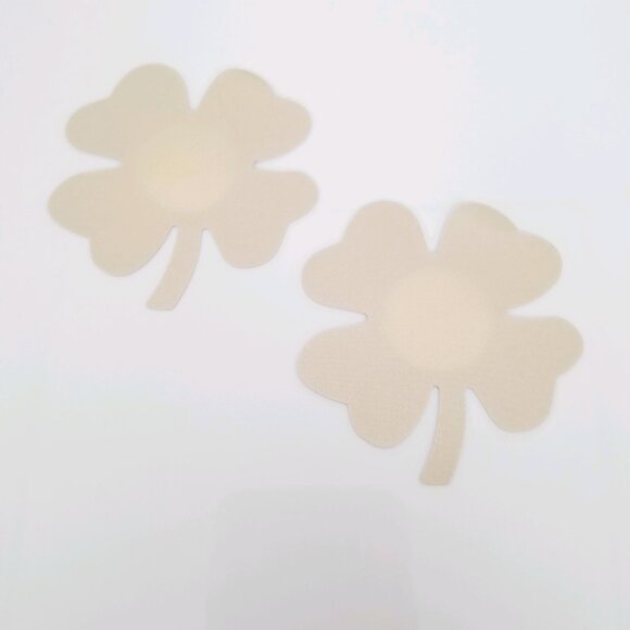 Pair of skin flesh color shamrock pasties nipple covers - NWT - Picture 2 of 4